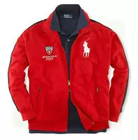 ralph lauren zip jacket flag country suisse rouge,polo collier ralph lauren
